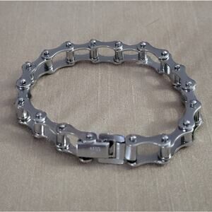 Stainless steel bike chain bracelet